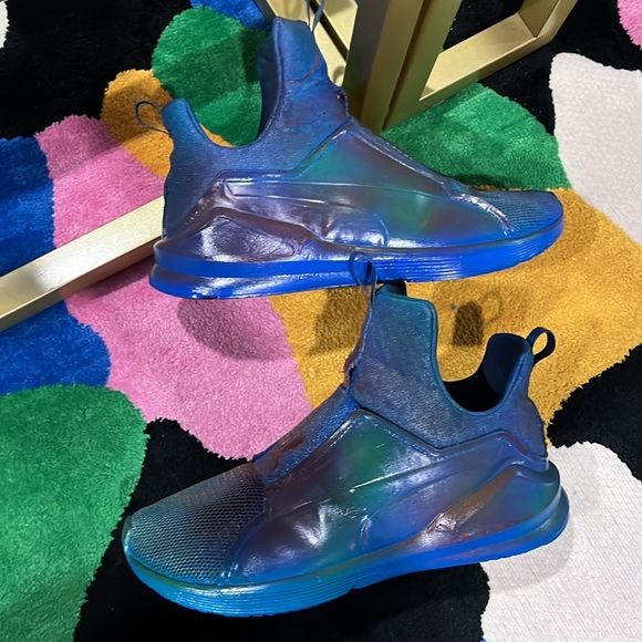 Gently used custom made shoes for men high top multicolour very comfortable - Picture 4 of 6